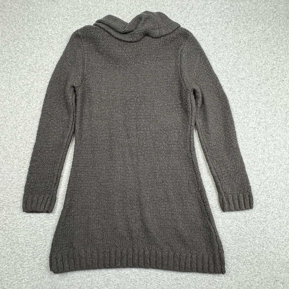 Relativity Sweater Dress Womens L Brown Cowl Neck Pullover Wool Blend Boho Tunic